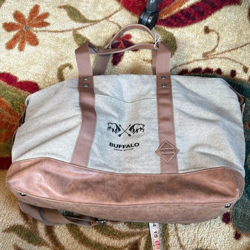 Buffalo David Bitton Messenger Weekender Travel Bag Canvas Cross Body
